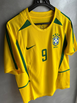 Koszulka Piłkarska Brazylia 2002 Home MŚ Retro, Ronaldo, Ronaldinho