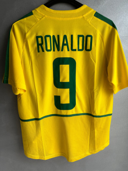 Koszulka Piłkarska Brazylia 2002 Home MŚ Retro, #9 Ronaldo