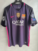 Koszulka Piłkarska FC Barcelona 2016/2017 Away Retro, MESSI, SUAREZ, NEYMAR, INITESTA, XAVI