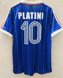 Koszulka Piłkarska Francja 1982 Home Retro, #10 Platini