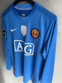 Koszulka Piłkarska Manchester United 2008/2009 Away Blue Retro