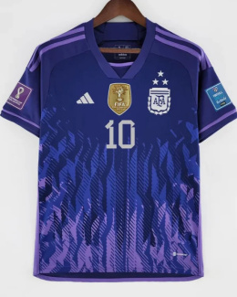 Koszulka Piłkarska piłkarska Argentyna Away 2022 FAN