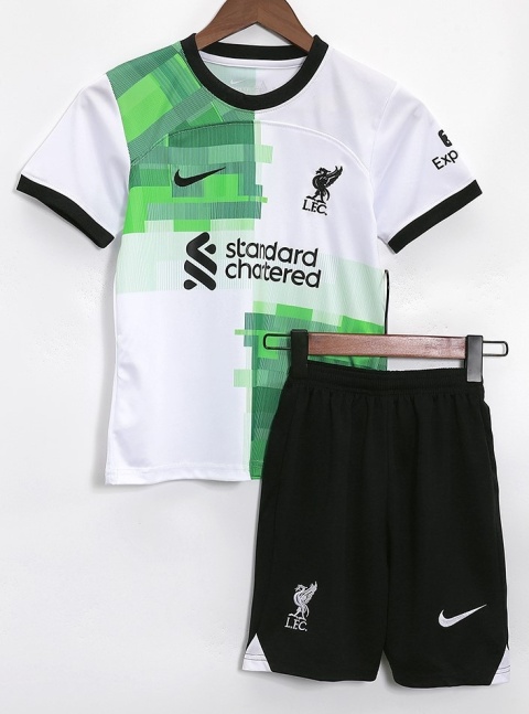 Piłkarski Komplet Strój Dziecięcy Liverpool FC Away 2023/2024, Salah, Darwin