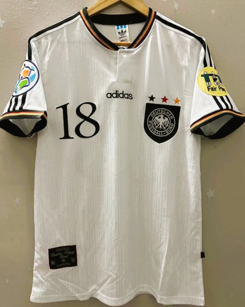 Koszulka Piłkarska Niemcy Euro 1996 Home RETRO, BIERHOFF, MOLLER, KLINSMANN