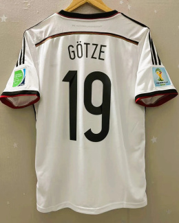 Koszulka Piłkarska Niemcy MŚ 2014 Home RETRO, Gotze