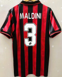 Koszulka Piłkarska AC Milan 1995/1996 Retro, #3 Maldini