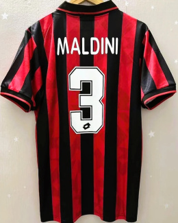 Koszulka Piłkarska AC Milan 1995/1996 Home Retro, Maldini, Baresi