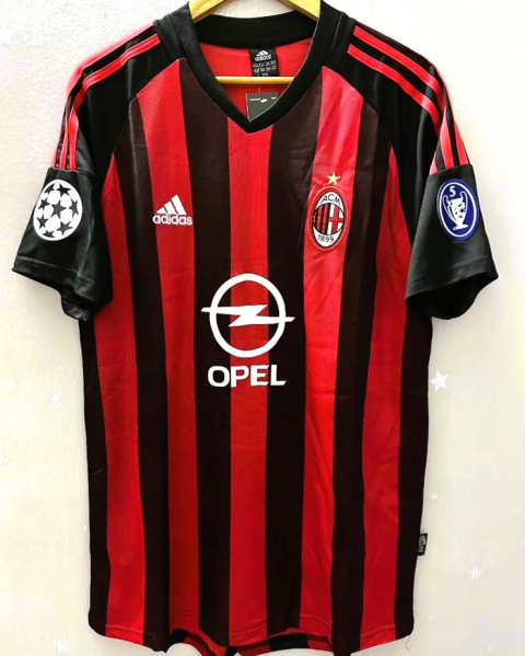 Koszulka Piłkarska AC Milan 2002/2003 Home Retro, Shevchenko, Maldini, Seedorf