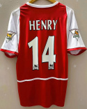 Koszulka Piłkarska Arsenal Londyn 2003/2004 Home Retro, Henry, Bergkamp