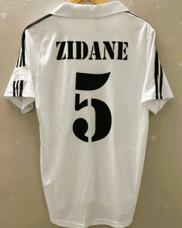 Koszulka Piłkarska Real Madryt 2001/2002 Home Retro, #5 Zidane