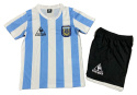 Piłkarski Komplet Strój Dziecięcy Argentyna 1986 Home MŚ Retro, Maradona