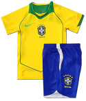 Piłkarski Komplet Strój Dziecięcy Brazylia 2004 Home Retro, Ronaldinho, Ronaldo