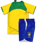 Piłkarski Komplet Strój Dziecięcy Brazylia 2004 Home Retro, Ronaldinho, Ronaldo