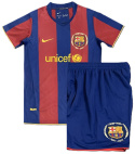 Piłkarski Komplet Strój Dziecięcy FC Barcelona 2007/2008 Home Retro, Ronaldinho, Messi