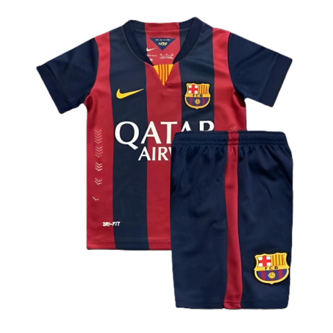 Piłkarski Komplet Strój Dziecięcy FC Barcelona 2014/2015 Home Retro