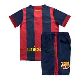 Piłkarski Komplet Strój Dziecięcy FC Barcelona 2014/2015 Home Retro