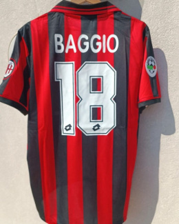 Koszulka Piłkarska AC Milan 1996/1997 Home Retro, #18 Baggio