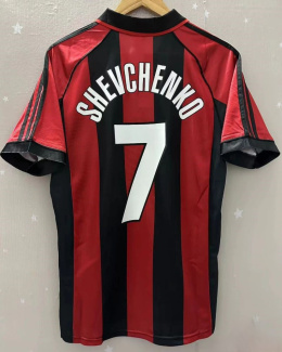 Koszulka Piłkarska AC Milan 1998/1999 Retro, #7 Shevchenko