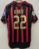 Koszulka Piłkarska AC Milan 2006/2007 Retro, Kaka, Ronaldo, Inzaghi, Pirlo, Seedorf, Gattuso