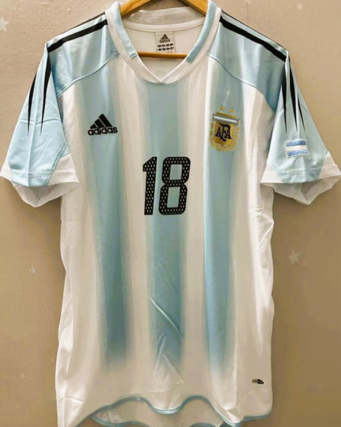 Koszulka Piłkarska Argentyna 2004/2005 Home Retro, Messi