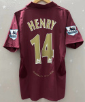 Koszulka Piłkarska Arsenal Londyn 2005/2006 Home Retro, #14 Henry