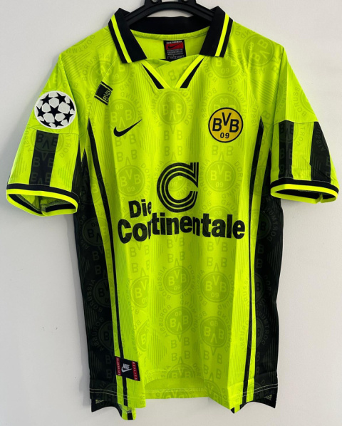 Koszulka Piłkarska Borussia Dortmund 1996/1997 Home Retro, Moller, Chapuisat