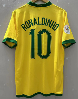 Koszulka Piłkarska Brazylia 2006 Home RETRO, #10 Ronaldinho