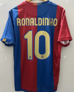 Koszulka Piłkarska FC Barcelona 2006/2007 Home Retro, #10 Ronaldinho