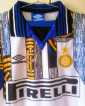 Koszulka Piłkarska Inter Mediolan 1996/1997 Away Retro, Roberto Carlos, Zanetti, Djorkaeff