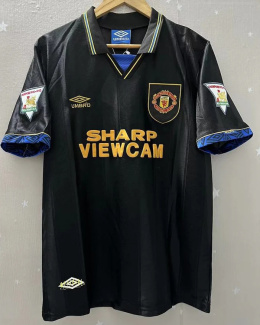 Koszulka Piłkarska Manchester United 1993/1995 Away Blcak Retro, BECKHAM, CANTONA, GIGGS, SCHOLES