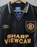 Koszulka Piłkarska Manchester United 1993/1995 Away Blcak Retro, BECKHAM, CANTONA, GIGGS, SCHOLES