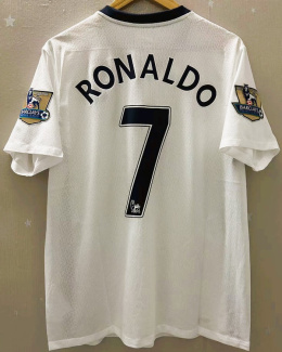 Koszulka Piłkarska Manchester United 2008/2009 Away Retro, #7 Ronaldo