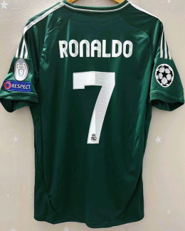 Koszulka Piłkarska Real Madryt 2012/2013 Away Green Retro, #7 Ronaldo