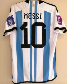 Koszulka Piłkarska piłkarska Argentyna MŚ Katar 22 FAN, Messi, Lautaro