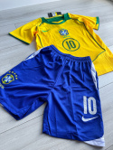 Piłkarski Komplet Strój Dziecięcy Brazylia 2004 Home Retro, Ronaldinho, Ronaldo