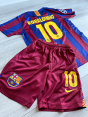 Piłkarski Komplet Strój Dziecięcy FC Barcelona 2005/2006 Home Retro, Ronaldinho, Messi