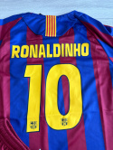 Piłkarski Komplet Strój Dziecięcy FC Barcelona 2005/2006 Home Retro, Ronaldinho, Messi