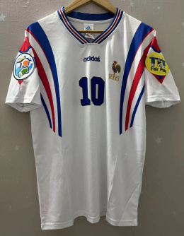 Koszulka Piłkarska Francja 1996 Away Retro, #10 Zidane