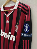 Koszulka Piłkarska AC Milan 2009/2010 Home Retro Dł Rękaw, #80 Ronaldinho