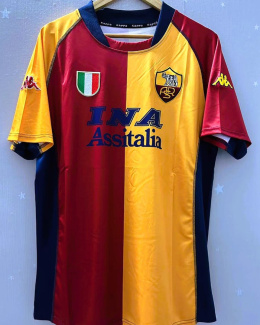 Koszulka Piłkarska AS Roma 2001/2002 Home Retro, Totti, Cassano, Emerson