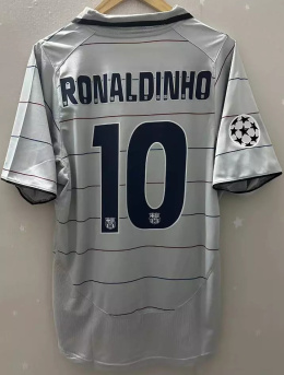 Koszulka Piłkarska FC Barcelona 2003/2004 Away Retro, Ronaldinho, Eto'o