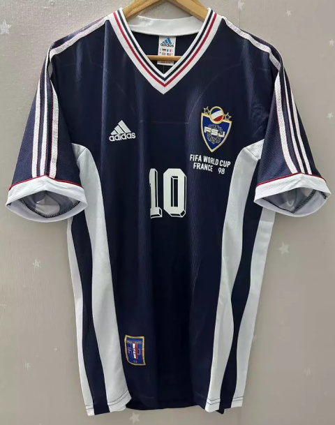 Koszulka Piłkarska Jugosławia 1998 Home Retro, MILOSEVIC, MIHAJLOVIC, MIJATOVIC