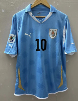 Koszulka Piłkarska Urugwaj 2010 MŚ Home Retro, Suarez, Forlan