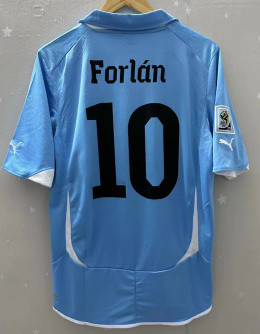 Koszulka Piłkarska Urugwaj 2010 MŚ Home Retro, Suarez, Forlan