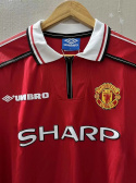 Koszulka Piłkarska Manchester United 1998/1999 Home Retro Dł Rękaw, Beckham, Scholes, Giggs