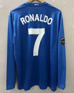 Koszulka Piłkarska Manchester United 2008/2009 Away Blue Retro, #7 Ronaldo