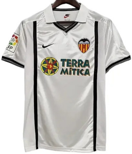 Koszulka Piłkarska Valencia CF 2000/2001 Home Retro, Mendieta, Claudio Lopez, Aimar