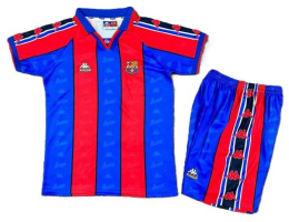 Piłkarski Komplet Strój Dziecięcy FC Barcelona 1996/1997 Home Retro, Ronaldo