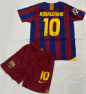 Piłkarski Komplet Strój Dziecięcy FC Barcelona 2005/2006 Home Retro, Ronaldinho, Messi